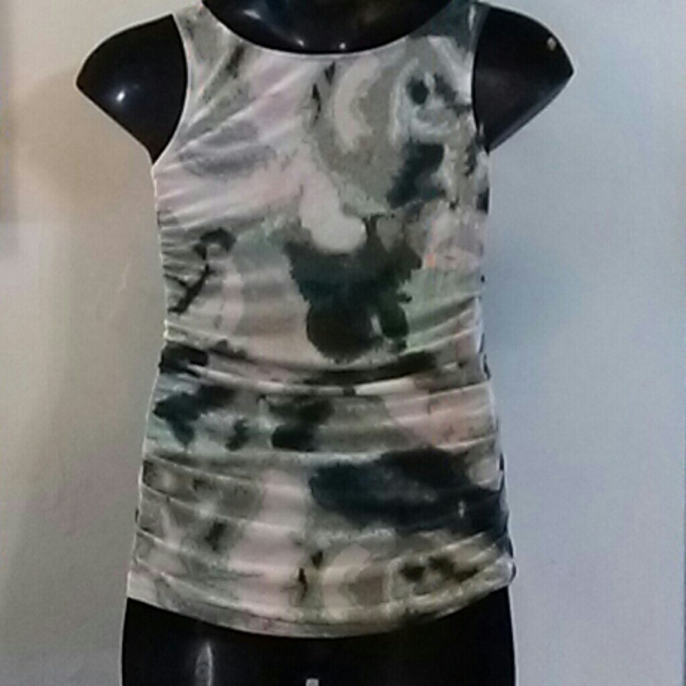 New York & Company Water Color Print Tank Top - Picture 5 of 8
